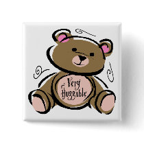 Very Huggable Teddy Bear Buttons