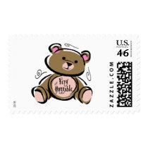 Very Huggable Teddy Bear Postage Stamp