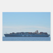 Very Large Container Ship Rectangle Sticker