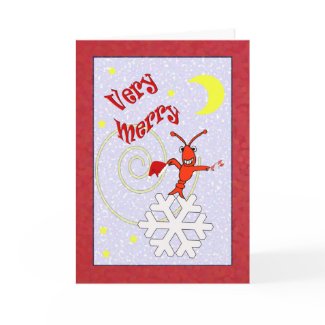 Very Merry Crawfish / Lobster Christmas Greeting Cards