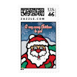 Very Merry Santa Claus Christmas Postage Stamps