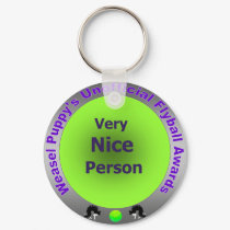 Very Nice Person Flyball Award keychains