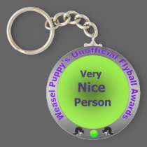 Very Nice Person Flyball Award keychains