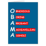 Very offensive anti Obama cards