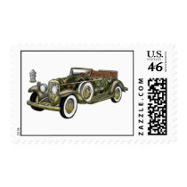 Very Old Classic Car Postage Stamp