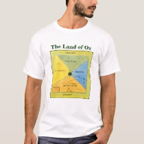 Very old Map of Oz (front) t-shirts