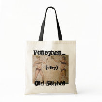 Very Old School Beach Volleyball Tote Bags