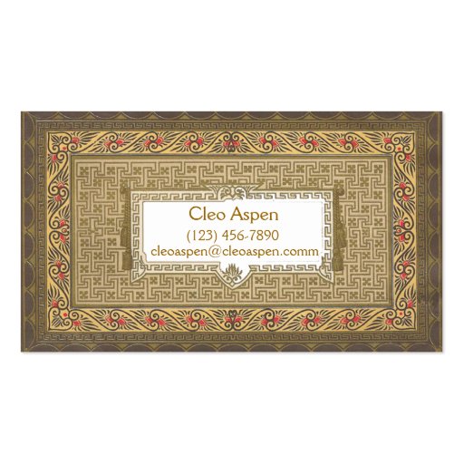 Very Ornate Business Cards (front side)