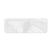 Very Pale Gray Butterfly Background Design. Return Address Labels