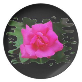 Very Pink Rose plate