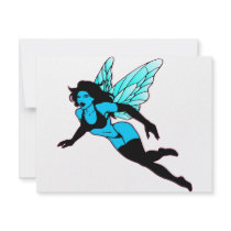 Very Pretty Blue Fairie invitations by Mustang_Lady Very Pretty Blue Fairie invitations