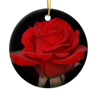 Very Red Rose Ornaments