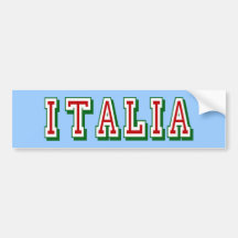 Very Simple yet cool Italia logo of Italy Bumper Sticker