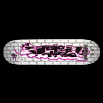 VERY Tag Pink 01 ~ Graffiti Art Pro Skateboard skateboards
