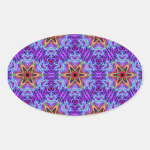 Very unique gift, LED light pattern Oval Stickers