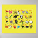 Very very cute animal Alphabets posters