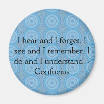 Very Wise Confucius Quotation Refrigerator Magnet