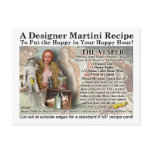 Vesper Martini Recipe Postcard