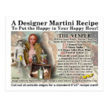 Vesper Martini Recipe Postcard