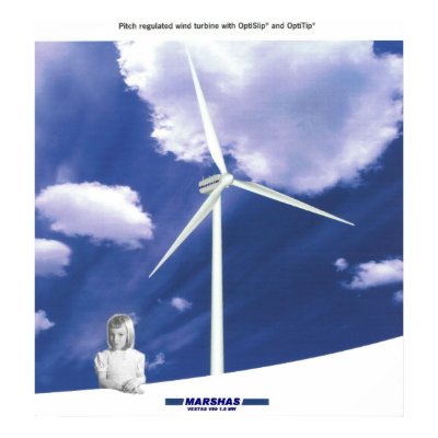 VESTAS V-80 wind turbine Print by solarmike