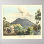 Vesuvius Active 1832 Naples Italy Poster at Zazzle