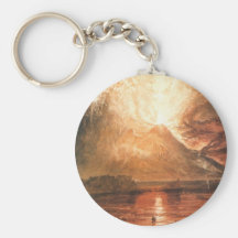 Vesuvius Erupting Key Chain