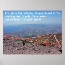 Vesuvius Volcano Humour Print