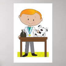 Vet and Dog Poster
