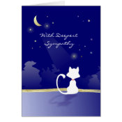 Vet & Business - Cat Sympathy Card - Moon & Stars