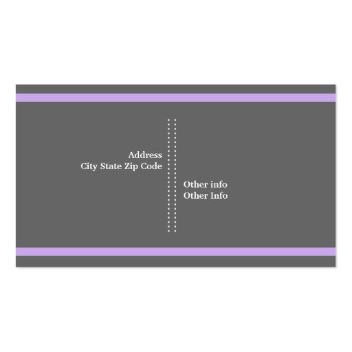 Vet/Veterinary Clinic, paw lavender eye-catching Business Card (back side)