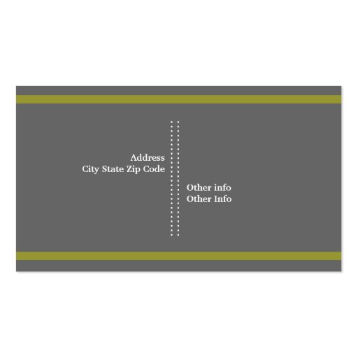 Vet/Veterinary Clinic paw olive green eye-catching Business Card Template (back side)