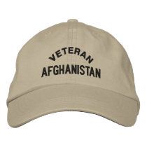 VETERAN, AFGHANISTAN embroidered hats by OlSarge VETERAN, AFGHANISTAN embroidered hats