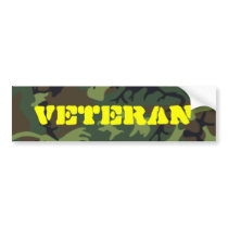 Veteran (Camoflauge) bumper stickers by Chris_the_Abyss Veteran (Camoflauge) bumper stickers
