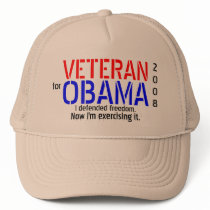 Veteran for Obama - Poltical Cap hats by evarmy98x Veteran for Obama - Poltical Cap hats