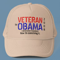 Veteran for Obama - Poltical Cap hats by evarmy98x Veteran for Obama - Poltical Cap hats