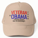 Veteran for Obama - Poltical Cap hats