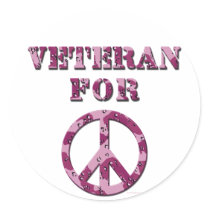 Veteran For Peace Round Stickers