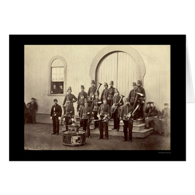 Veteran Military Band in Washington, DC 1865 Card by lc_civilwar