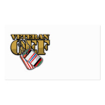 Veteran OEF Dog Tags Business Card