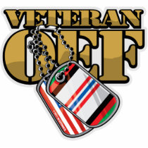 Veteran OEF Dog Tags Photo Cutout