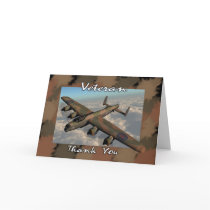 Veteran Thank you Card with Lancaster Bomber