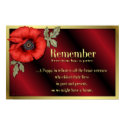 Veteran Tribute with red poppy posters