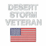 Veterano de tormenta de desierto con militares de 
