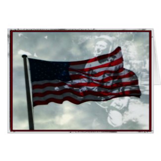 Veterans Day, American Flag and WWII Veteran Cards