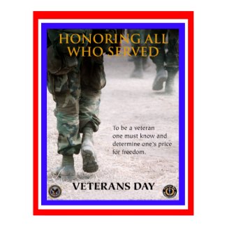 veterans day honor poster print