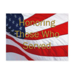 Veterans Day Honoring those who Served Postcard
