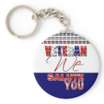 Veteran's day memorial "we salute you" key chains