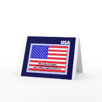 Veterans Day Thank You Card -- American Flag