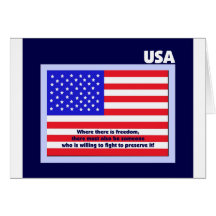 Veterans Day Thank You Card -- American Flag