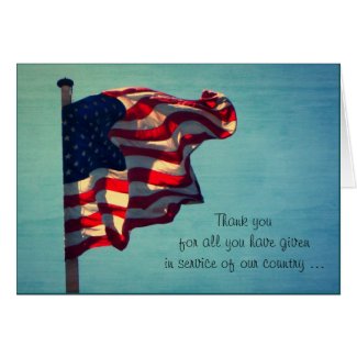 Veterans Day, Thank You - Military Greeting Card